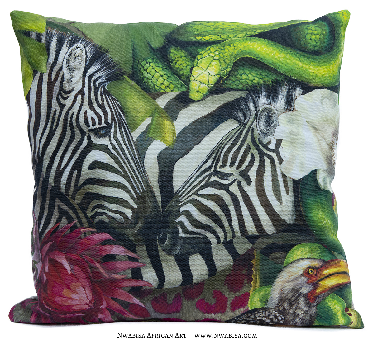 African Jungle: Zebra Pillow Cover