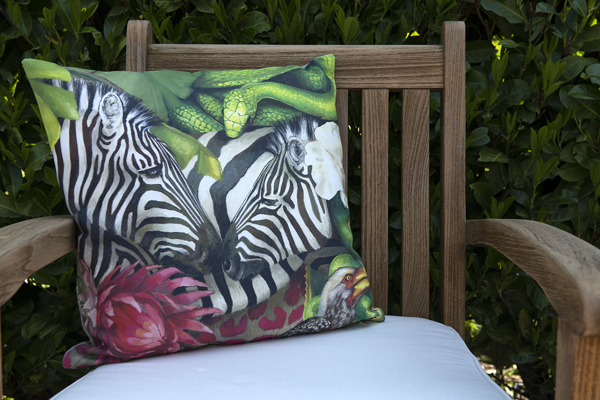 African Jungle: Zebra Pillow Cover - Image 3