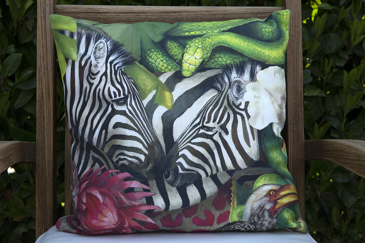 African Jungle: Zebra Pillow Cover - Image 4