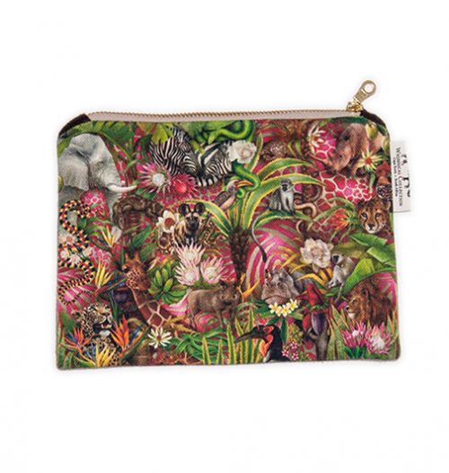 African Jungle: Full Design Small Zip Bag