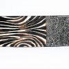 Letsopa Ceramics Plate Medium-Flat in Black Zebra Gold design