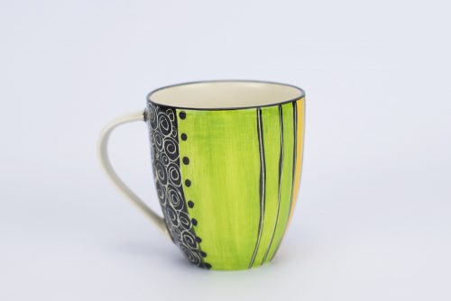 Letsopa Ceramics Hug-Mug in Light Green Blue design