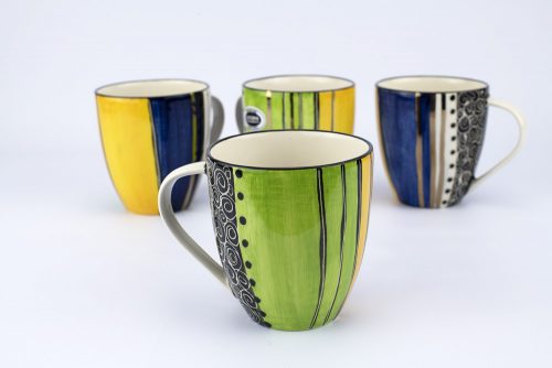 Letsopa Ceramics Hug-Mug in Light Green Blue design