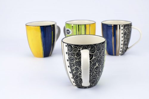 Letsopa Ceramics Hug-Mug in Light Green Blue design