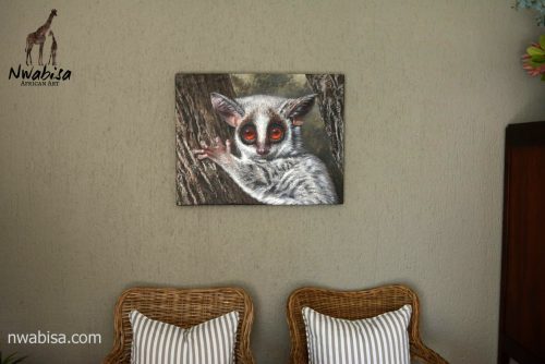 Bushbaby Bella by Danie Marais on wall