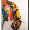 African elephant painting by Justin Mashora