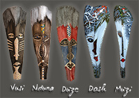 Palm Frond Masks by Bob Mnisi