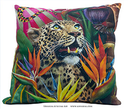 WhimsicalCollection African Jungle pillow case Leopard