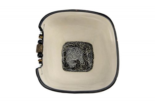 Letsopa Ceramics Bowl in Black Zebra Gold