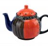 Letsopa Ceramics Teapot Purple Orange